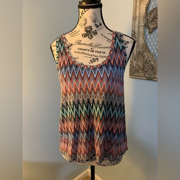 Jennifer Lopez Multi-color Tank Top Sz Med - Picture 1 of 5